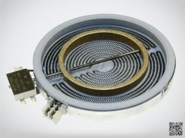 Γνήσια Εστία Κεραμική 1700/700Watt Διπλή Φ200/125mm Πλατό  ACMT5531IX Ariston - Hotpoint - Whirlpool