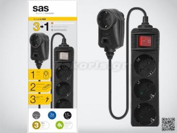 Πολύπριζο ασφαλείας Μαύρο SAS 100-11-031 Bosch HBG635BS1/30 Bosch